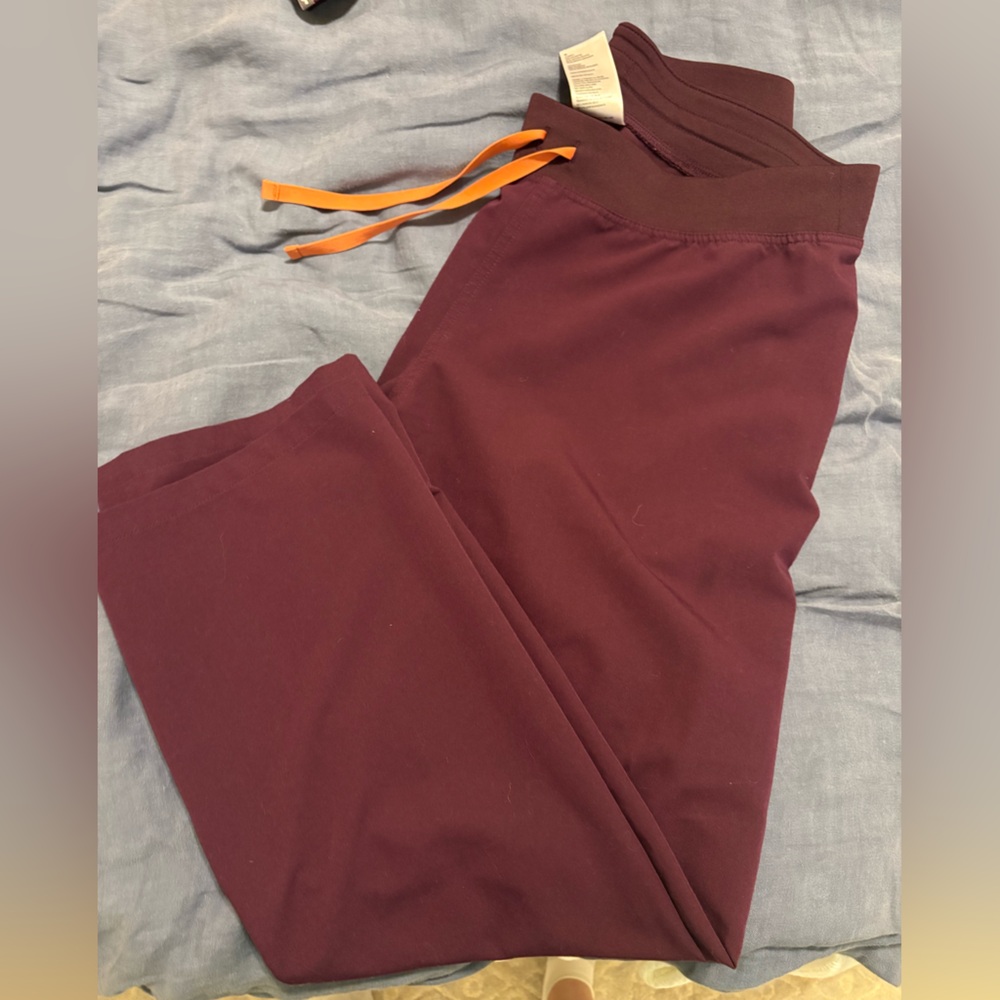 FIGS deep purple straight leg scrub pant